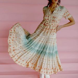 FREE PEOPLE RARE FEELINGS MAXI DRESS -CLOUD COMBO